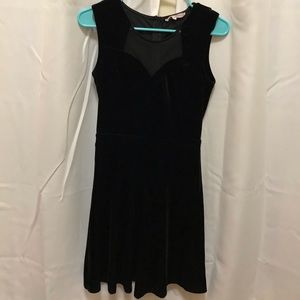 Black velvet dress